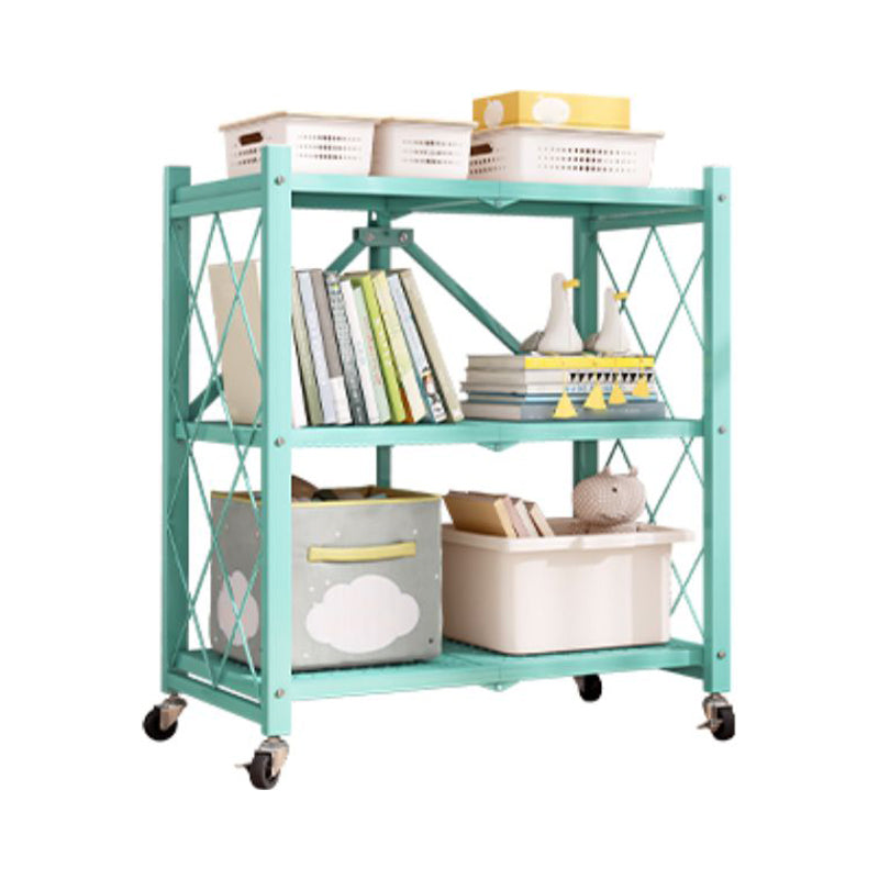 Modern Metal Bookcase, Geometric Open Back Bookshelf for Any Room