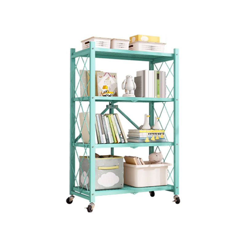 Modern Metal Bookcase, Geometric Open Back Bookshelf for Any Room