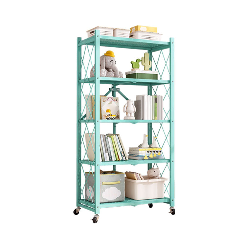 Modern Metal Bookcase, Geometric Open Back Bookshelf for Any Room