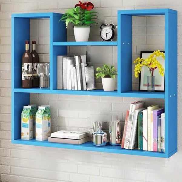 Modern Floating Book Shelf Wall Mounted Manufactured Wood Bookcase