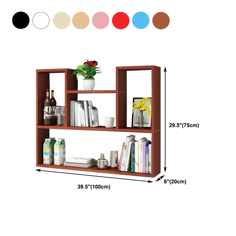 Modern Floating Book Shelf Wall Mounted Manufactured Wood Bookcase