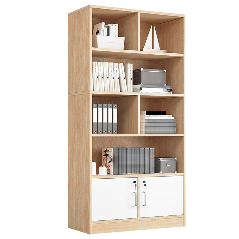 Closed Wooden Bookcase Modern Home Minimalist Living Room Standard Bookshelf