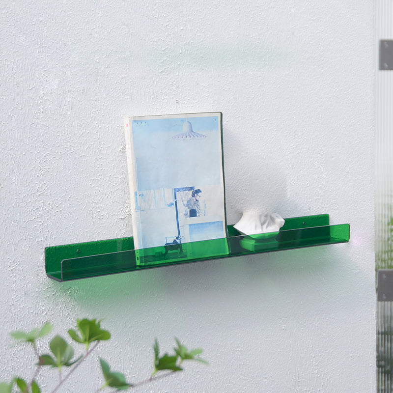 Acrylic Wall Mounted Storage Bookshelf 23.5"L Modern Bookcase for Home