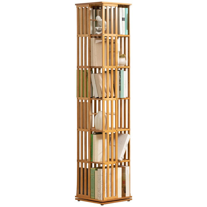 Rotatable Storage Bookshelf Modern Geometric Closed Back Bookcase