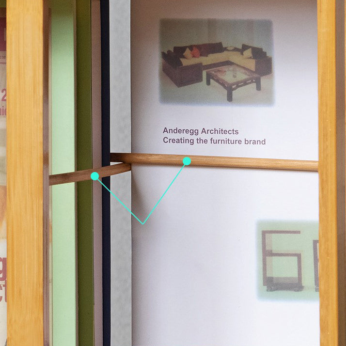 Rotatable Storage Bookshelf Modern Geometric Closed Back Bookcase