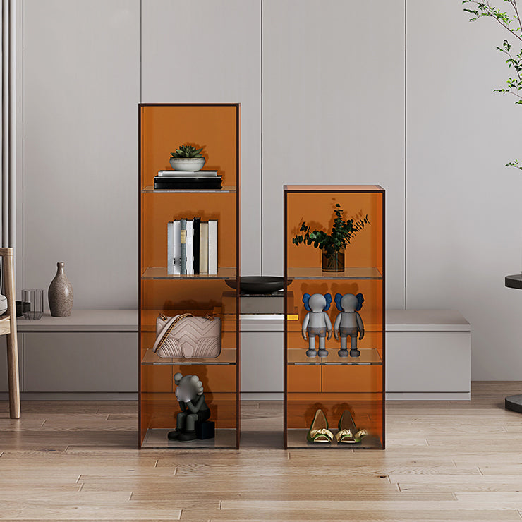 Closed Back Storage Bookshelf Scandinavian Standard Acrylic Bookcase