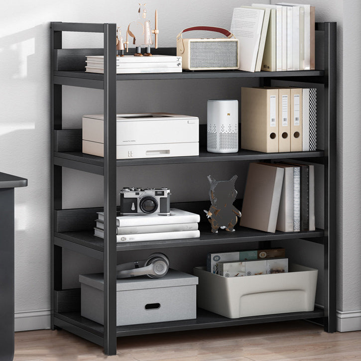 Open Metal Wooden Bookcase Modern Home Living Room Bookshelf