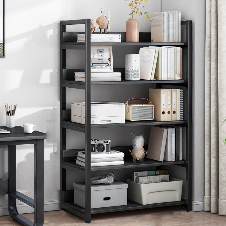 Open Metal Wooden Bookcase Modern Home Living Room Bookshelf