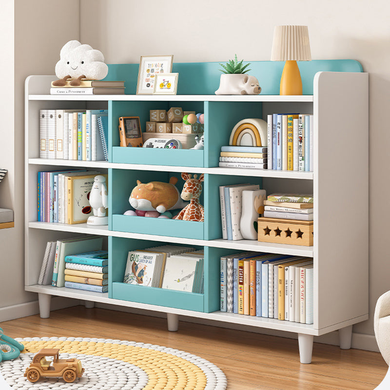 11.8"H Modern Bookshelf Engineered Wood 4-Shelf Standard Bookcase for Home Office