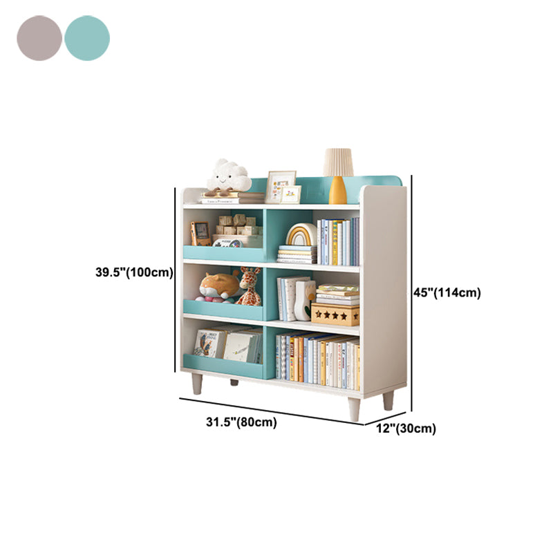 11.8"H Modern Bookshelf Engineered Wood 4-Shelf Standard Bookcase for Home Office