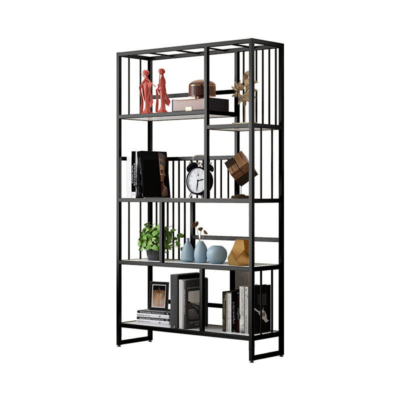 12.2"Wide Standard Bookcase with Multi Shelves in Gold Bookcase for Living Room