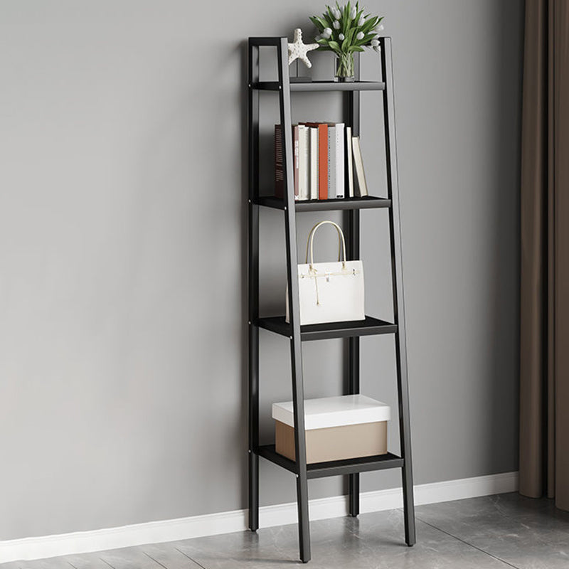 Contemporary Open Bookcase Metal Ladder Bookshelf for Kitchen