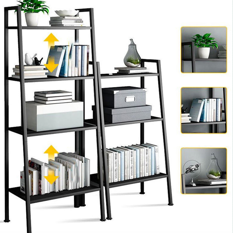 Contemporary Open Bookcase Metal Ladder Bookshelf for Kitchen