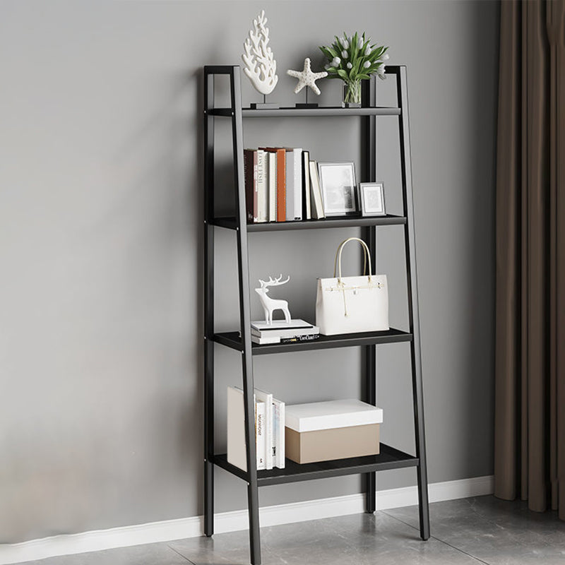 Contemporary Open Bookcase Metal Ladder Bookshelf for Kitchen