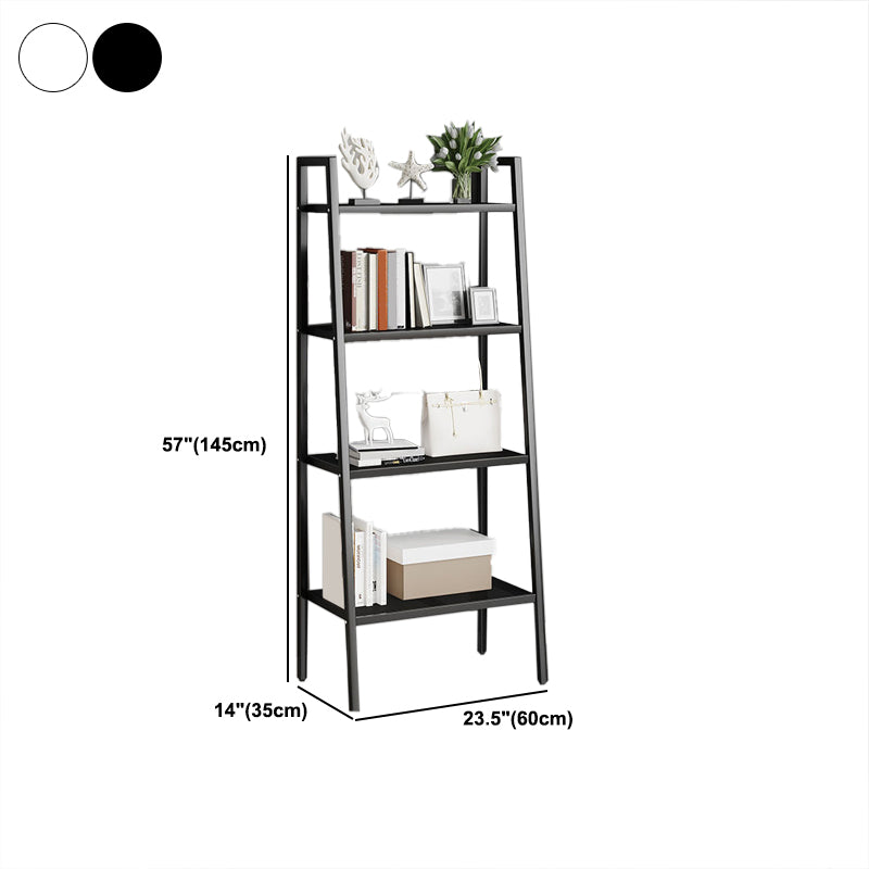 Contemporary Open Bookcase Metal Ladder Bookshelf for Kitchen
