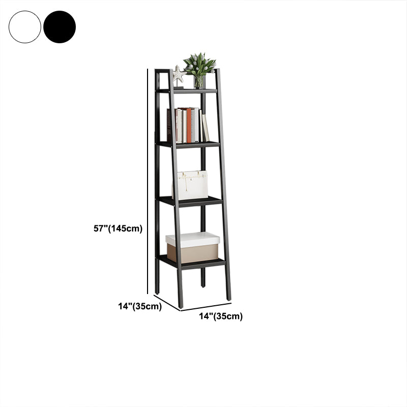 Contemporary Open Bookcase Metal Ladder Bookshelf for Kitchen
