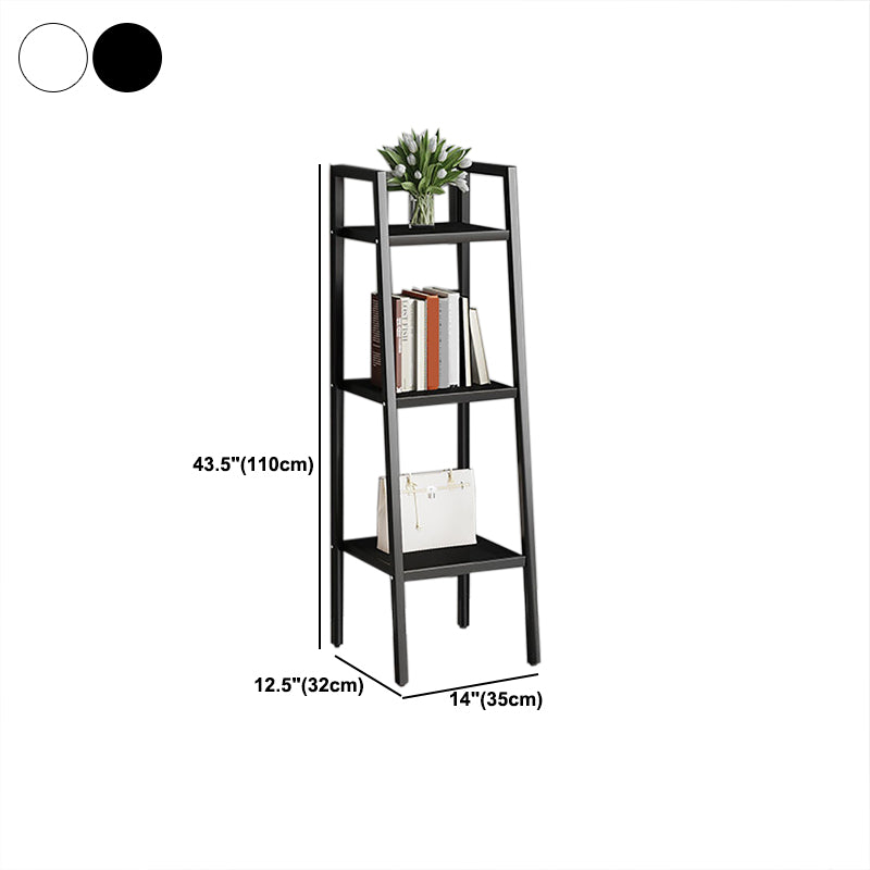 Contemporary Open Bookcase Metal Ladder Bookshelf for Kitchen
