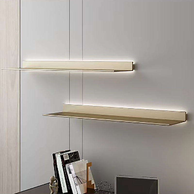 Modern Metal Bookcase Wall Mounted Floating Bookshelf for Living Room