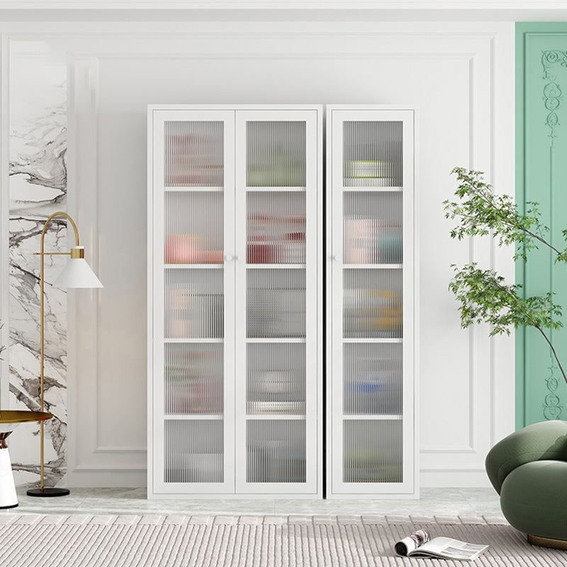 Modern Metal Bookcase Standard Closed Back Shelf with Rectangular Shelves