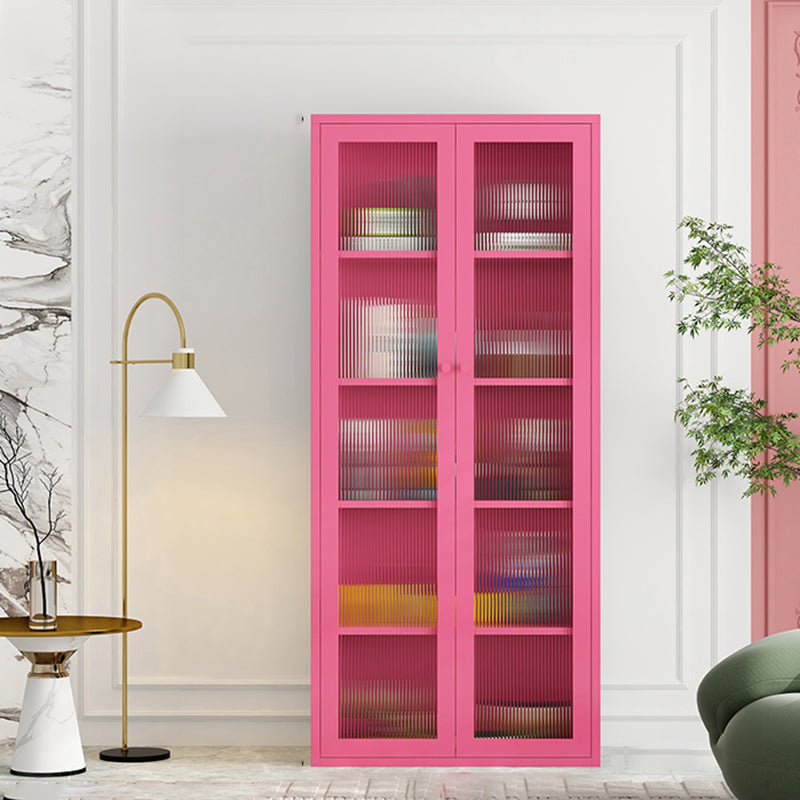 Modern Metal Bookcase Standard Closed Back Shelf with Rectangular Shelves