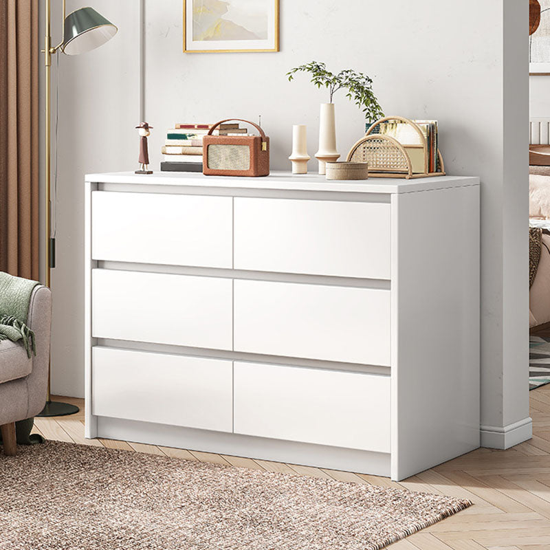 16" D Storage Chest Modern Wood Storage Chest in White and Brown