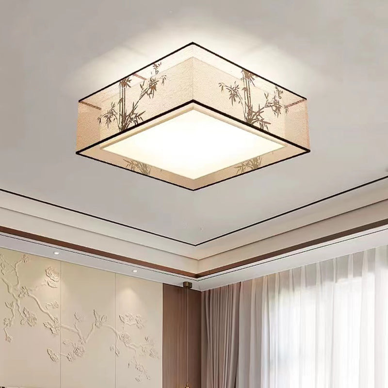 Multi Lights Ceiling Light Fabric Ceiling Mount Light for Dining Room