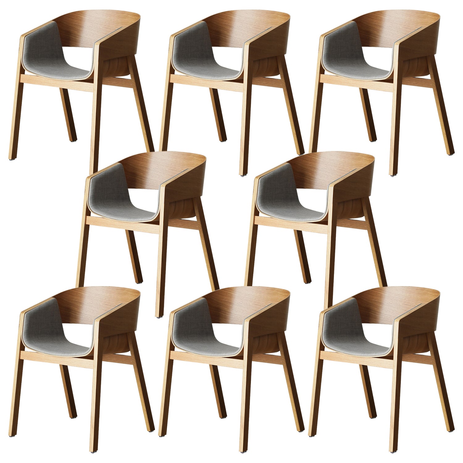 Traditional Wood Dining Arm Chairs Open Back Dining Side Chair for Restaurant Use