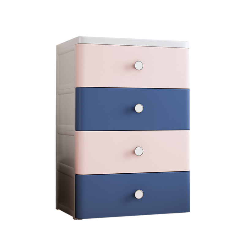 Modern Style Non-Hanging Armoire Plastic Storage Cabinet with Drawers