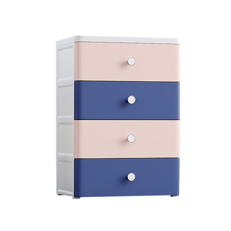 Modern Style Non-Hanging Armoire Plastic Storage Cabinet with Drawers