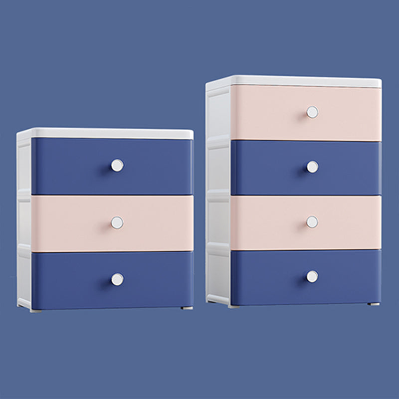 Modern Style Non-Hanging Armoire Plastic Storage Cabinet with Drawers