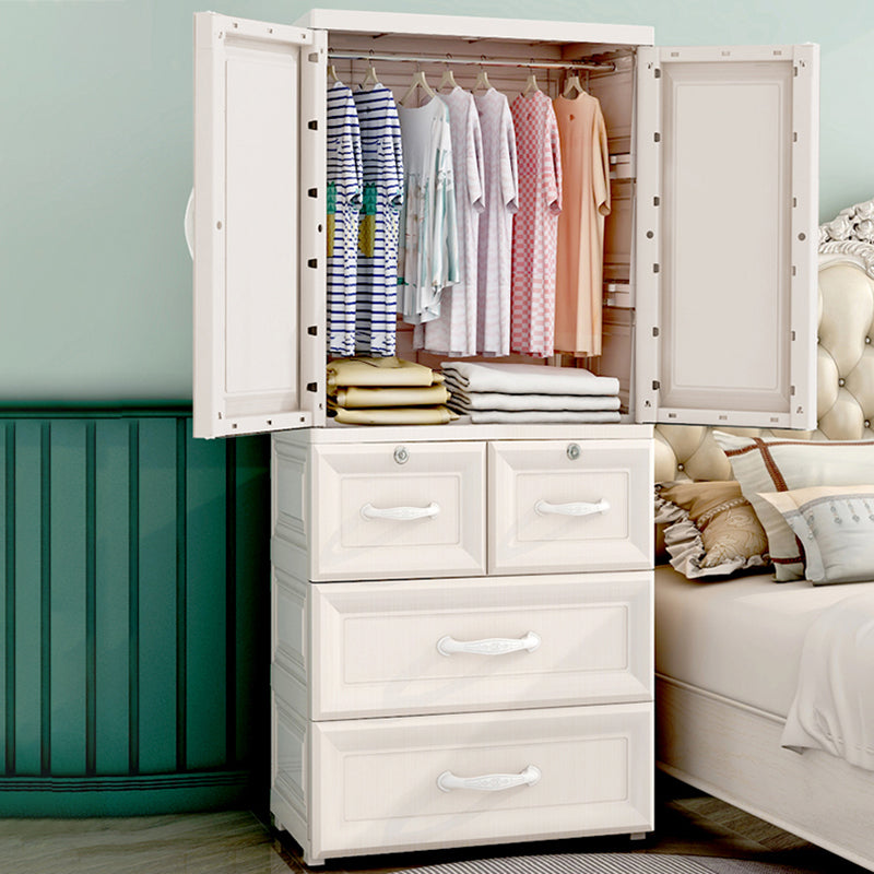 Bedroom Hinged Door Storage Cabinet Contemporary Plastic Cabinet