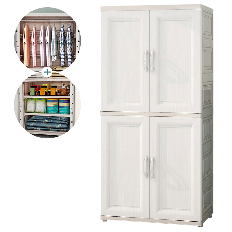 Bedroom Hinged Door Storage Cabinet Contemporary Plastic Cabinet