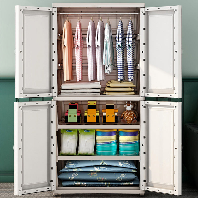 Bedroom Hinged Door Storage Cabinet Contemporary Plastic Cabinet