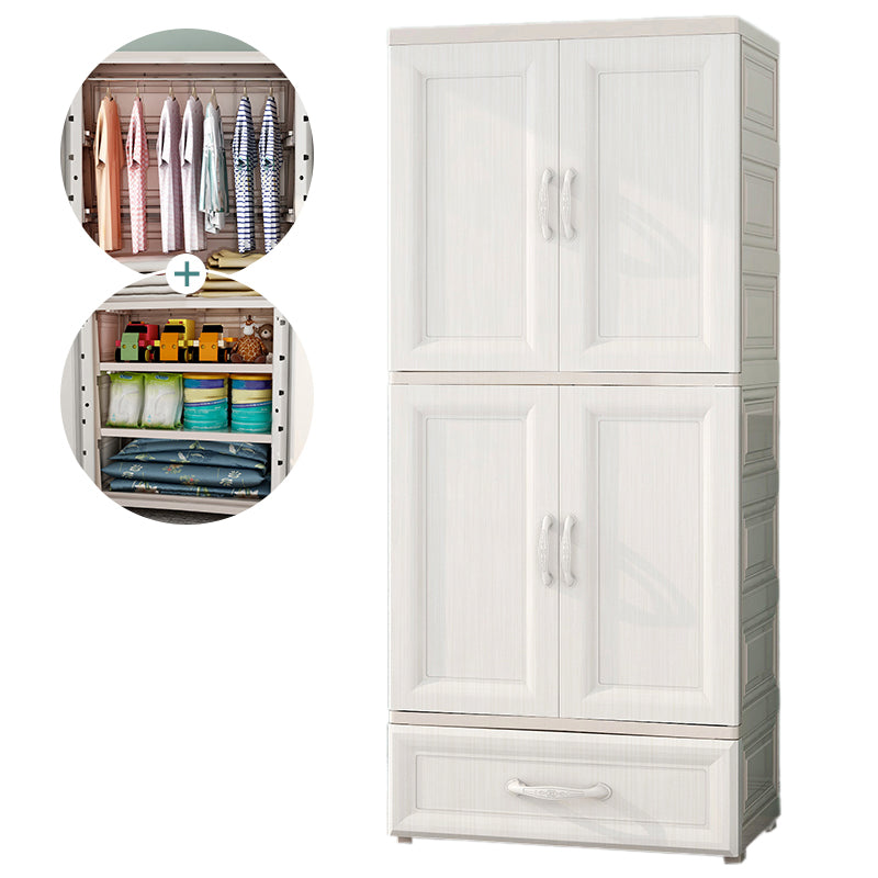 Bedroom Hinged Door Storage Cabinet Contemporary Plastic Cabinet