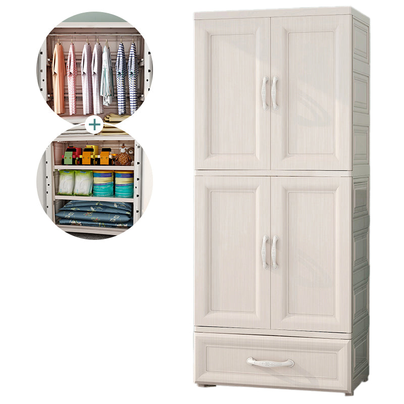 Bedroom Hinged Door Storage Cabinet Contemporary Plastic Cabinet