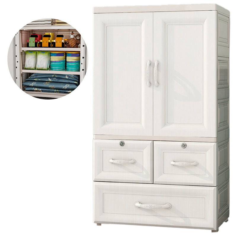 Bedroom Hinged Door Storage Cabinet Contemporary Plastic Cabinet