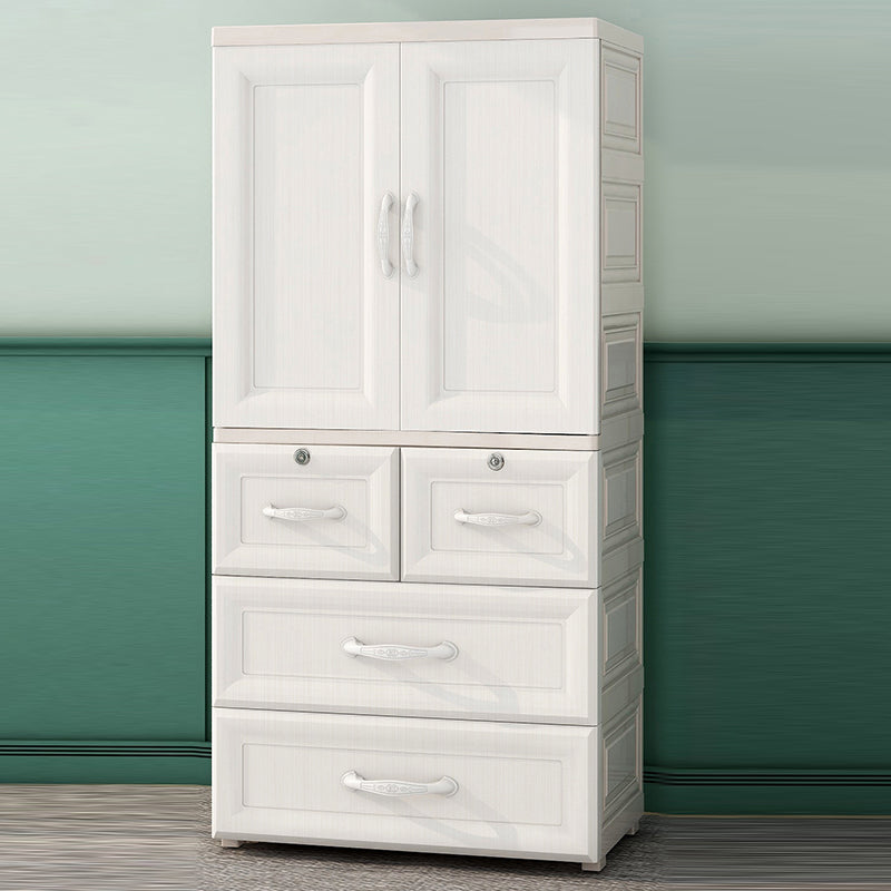 Bedroom Hinged Door Storage Cabinet Contemporary Plastic Cabinet