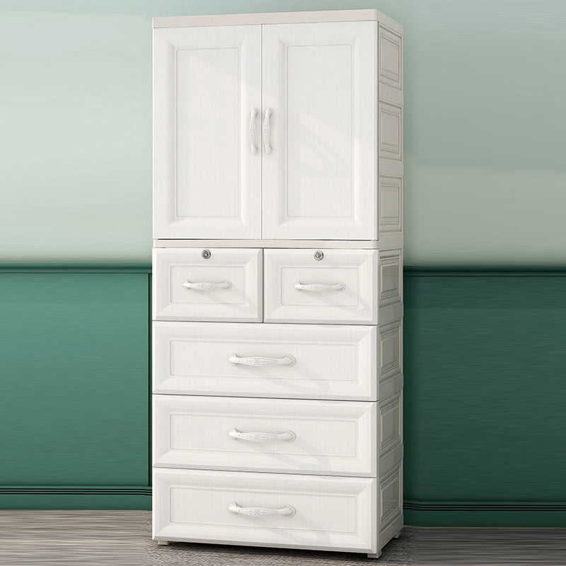 Bedroom Hinged Door Storage Cabinet Contemporary Plastic Cabinet