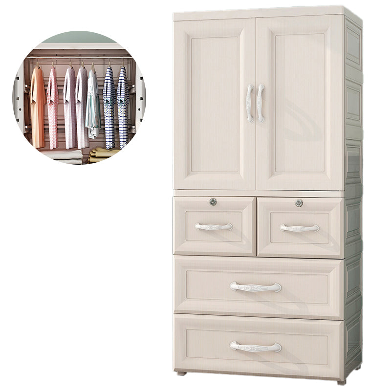Bedroom Hinged Door Storage Cabinet Contemporary Plastic Cabinet