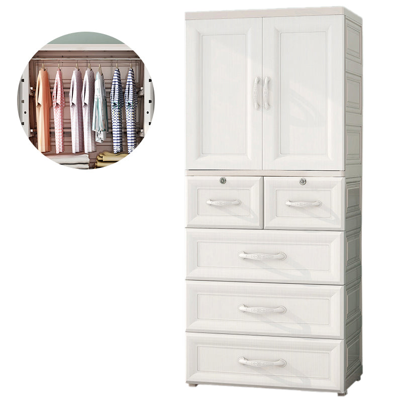 Bedroom Hinged Door Storage Cabinet Contemporary Plastic Cabinet