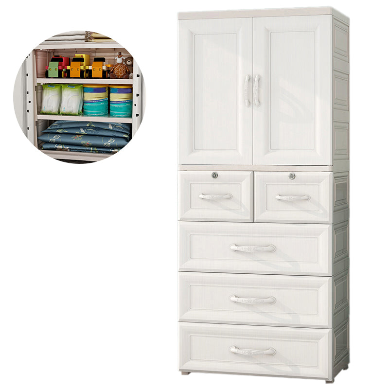 Bedroom Hinged Door Storage Cabinet Contemporary Plastic Cabinet