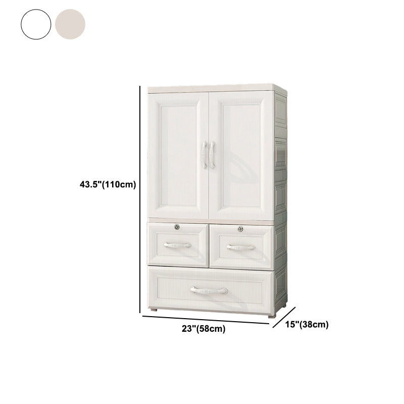 Bedroom Hinged Door Storage Cabinet Contemporary Plastic Cabinet