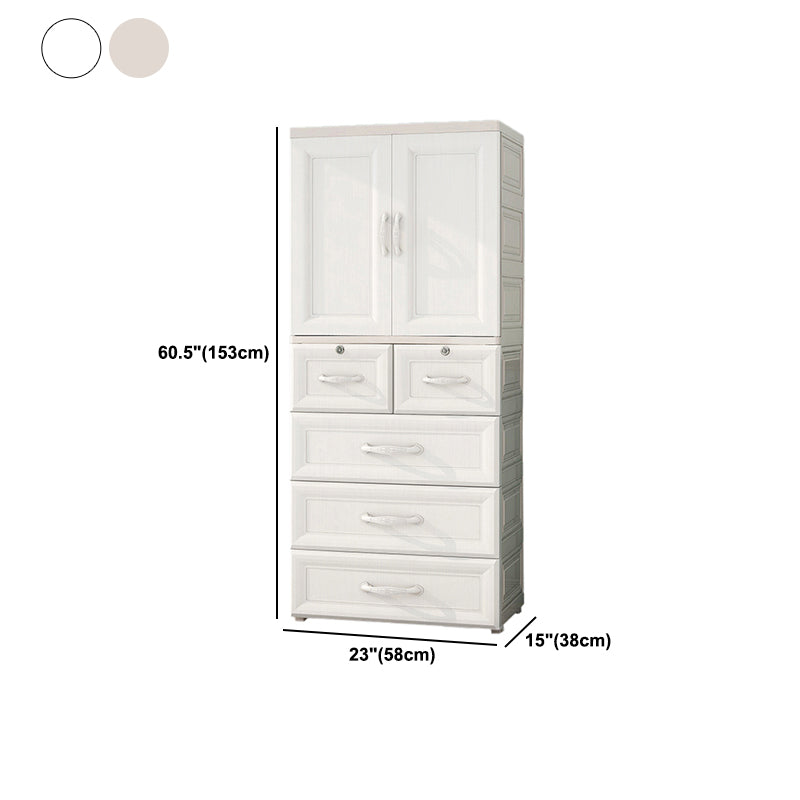 Bedroom Hinged Door Storage Cabinet Contemporary Plastic Cabinet