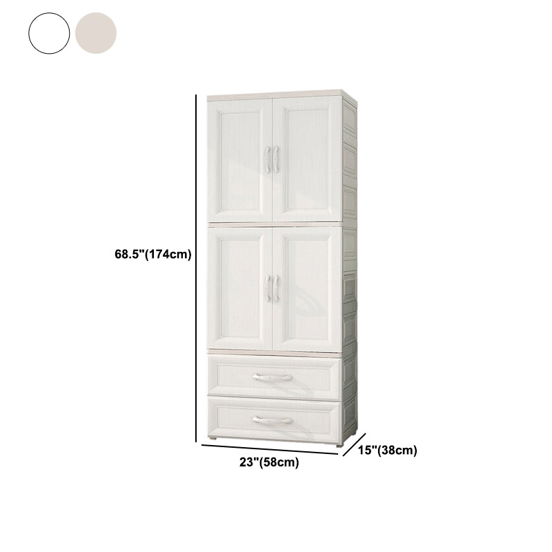 Bedroom Hinged Door Storage Cabinet Contemporary Plastic Cabinet
