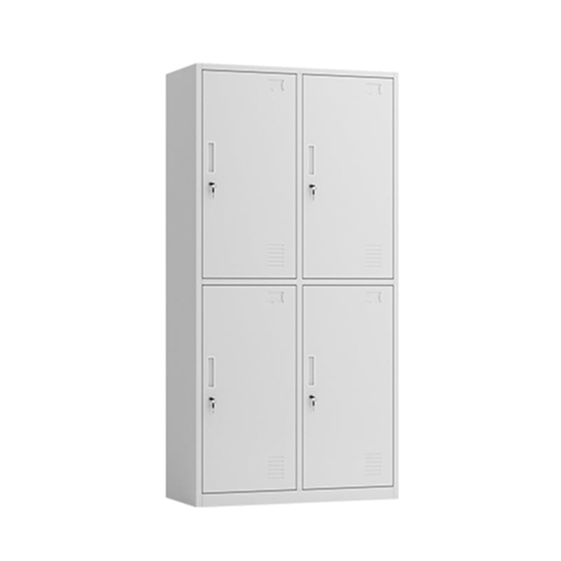 Steel Wardrobe Armoire Contemporary White Storage Cabinet for Home