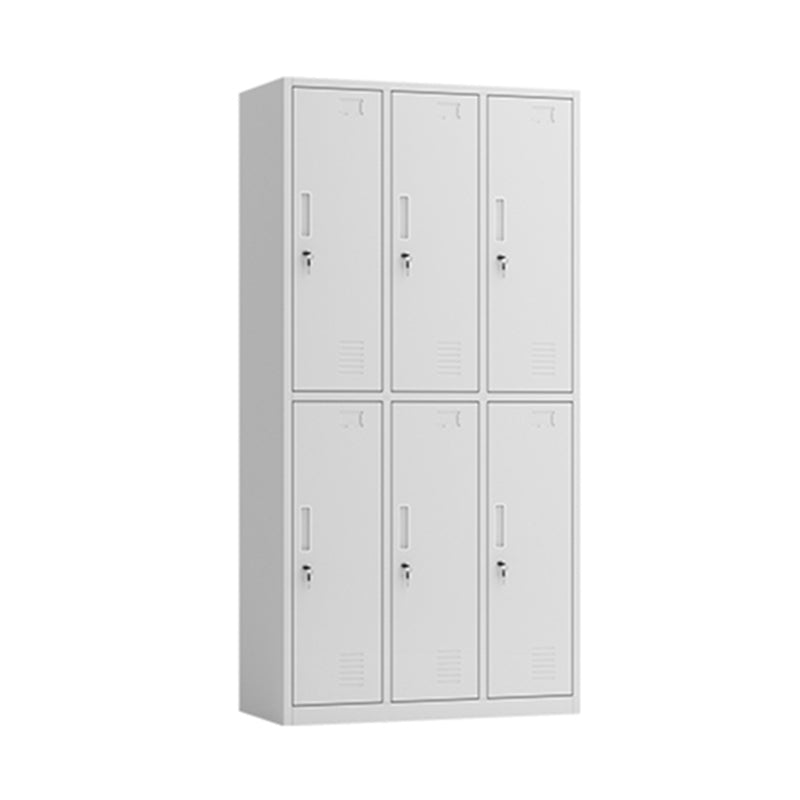 Steel Wardrobe Armoire Contemporary White Storage Cabinet for Home