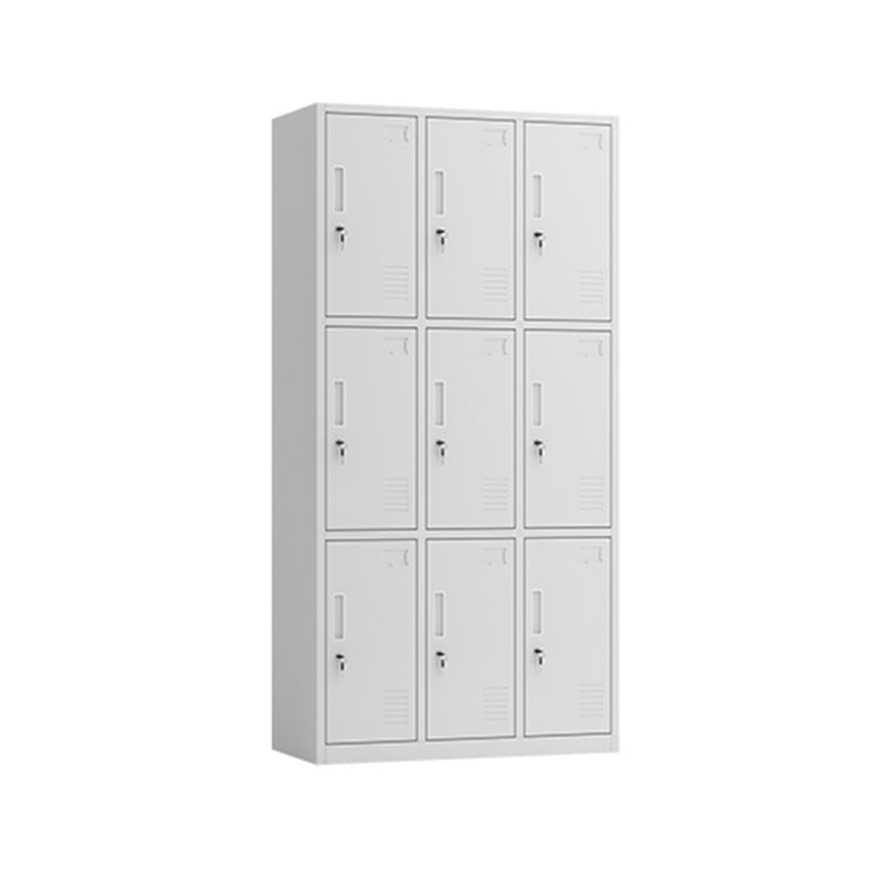Steel Wardrobe Armoire Contemporary White Storage Cabinet for Home
