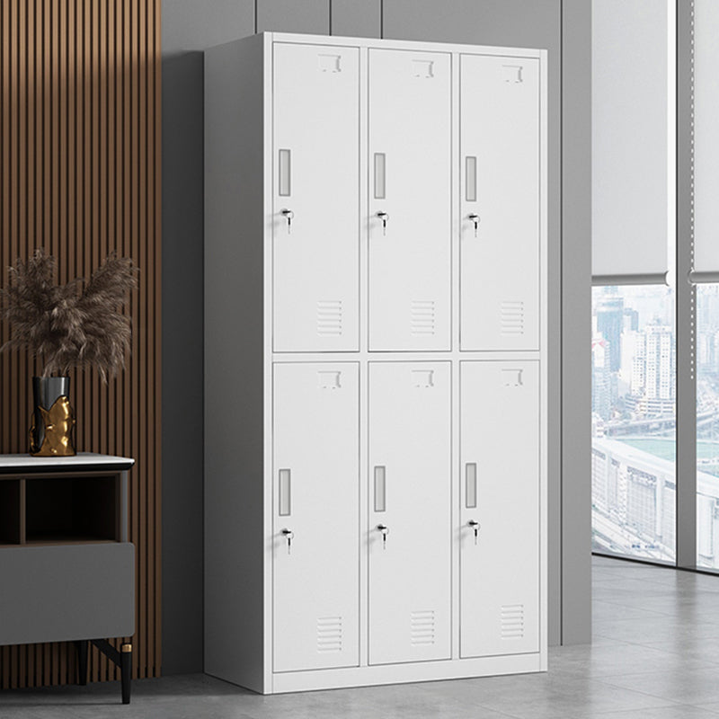 Steel Wardrobe Armoire Contemporary White Storage Cabinet for Home
