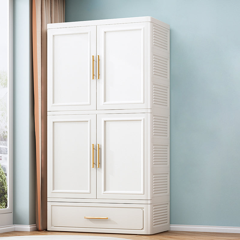 Plastic Matte Finish Storage Cabinet Contemporary Hinged Door Cabinet