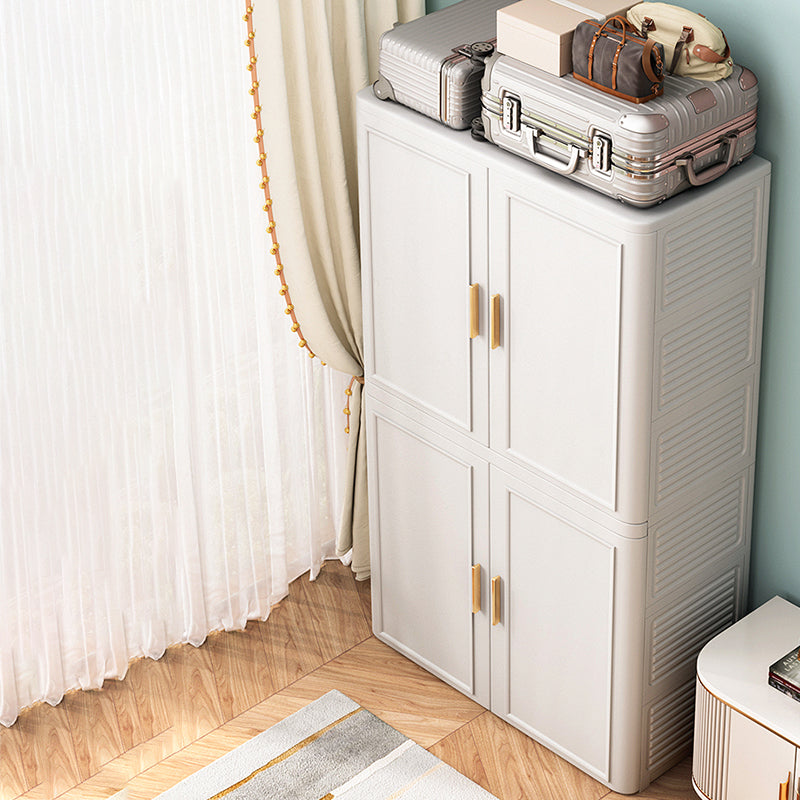 Plastic Matte Finish Storage Cabinet Contemporary Hinged Door Cabinet